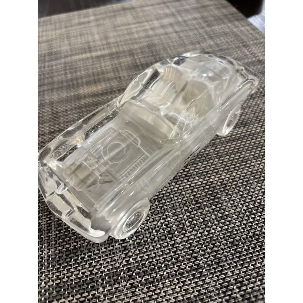 Hofbauer lead crystal Glass Paperweight 1963 Corvette Stingray model car Germany